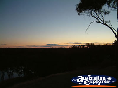 Narrandera Lake Talbot Caravan Park Sunset . . . CLICK TO VIEW ALL NARRANDERA POSTCARDS