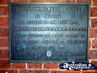Murrundi Public School Plaque Close Up . . . CLICK TO ENLARGE
