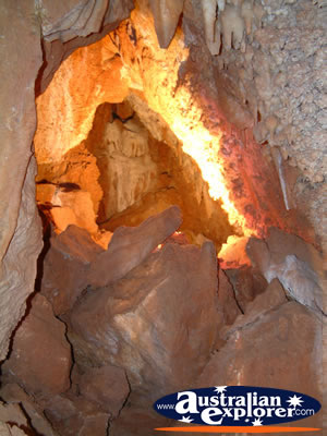 View Inside Wellington Caves . . . CLICK TO VIEW ALL WELLINGTON CAVES POSTCARDS