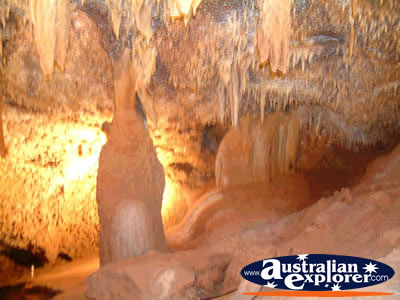 Limestone Rock Formation at Wellington Caves . . . CLICK TO VIEW ALL WELLINGTON CAVES POSTCARDS