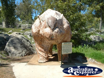 Diprotodon at Wellington Caves . . . CLICK TO VIEW ALL WELLINGTON CAVES POSTCARDS