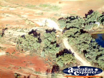 New South Wales Sky View of White Cliffs . . . CLICK TO VIEW ALL WHITE CLIFFS FROM THE AIR POSTCARDS