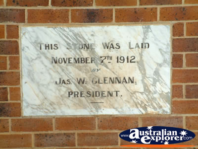 Crookwell Council Plaque . . . CLICK TO VIEW ALL CROOKWELL POSTCARDS