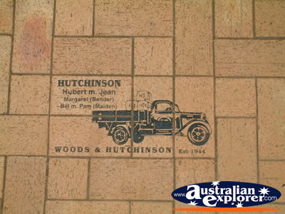 Lockhart History in Footpath Drawing of Ute . . . VIEW ALL LOCKHART PHOTOGRAPHS