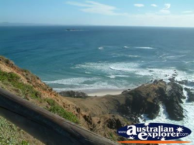 View of Cape Byron from Byron Bay Lighthouse . . . CLICK TO VIEW ALL BYRON BAY (LIGHTHOUSE) POSTCARDS