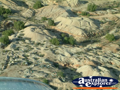 White Cliffs in NSW from the Air . . . CLICK TO VIEW ALL WHITE CLIFFS POSTCARDS