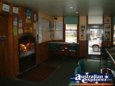 Fireplace in the Bar of the Imperial Hotel Quirindi . . . CLICK TO VIEW ALL QUIRINDI POSTCARDS