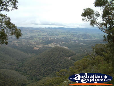 Nundle View from Hanging Rock . . . CLICK TO VIEW ALL NUNDLE POSTCARDS