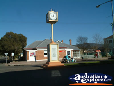 Manilla Town Clock And Memorial . . . CLICK TO VIEW ALL MANILLA POSTCARDS