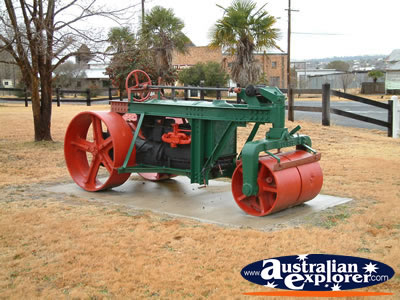 Vintage machinery at Tenterfield Railway Museum . . . CLICK TO VIEW ALL TENTERFIELD POSTCARDS