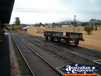 Tenterfield Railway Museum Tracks . . . CLICK TO VIEW ALL TENTERFIELD POSTCARDS