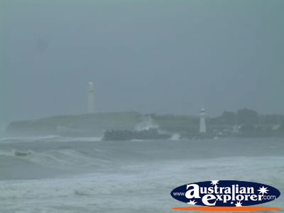 Wollongong Beach in the Rain . . . CLICK TO VIEW ALL WOLLONGONG POSTCARDS