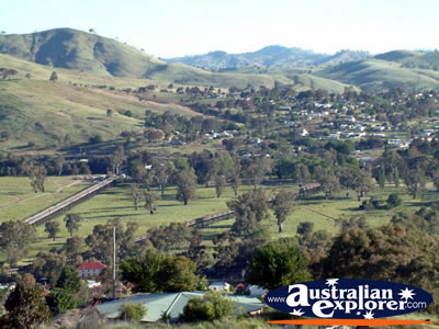 Gundagai, The city view from the Lookout . . . CLICK TO VIEW ALL GUNDAGAI POSTCARDS
