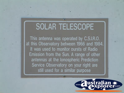 Narrabri Australian Telescope Plaque . . . VIEW ALL NARRABRI PHOTOGRAPHS