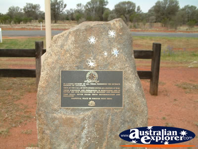 Mulga Creek Monument , Between Bourke and Nyngen . . . CLICK TO VIEW ALL MULGA CREEK POSTCARDS