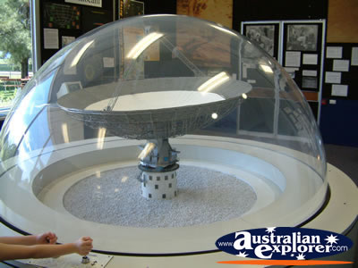Display inside Parkes Telescope . . . CLICK TO VIEW ALL PARKES POSTCARDS