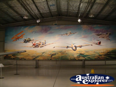 Temora Aviation Museum Mural . . . CLICK TO VIEW ALL TEMORA POSTCARDS