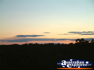 Narrandera, Lake Talbot Caravan Park at Dusk . . . VIEW ALL NARRANDERA PHOTOGRAPHS