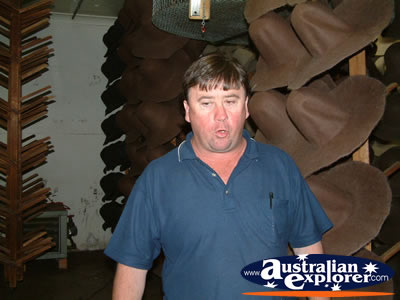 Whistling Worker in Kempsey, Akubra . . . CLICK TO VIEW ALL KEMPSEY (AKUBRA) POSTCARDS
