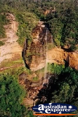 View of Wentworth Falls in the Blue Mountains . . . CLICK TO VIEW ALL WALLAMAN FALLS POSTCARDS