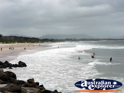 Byron Bay Main Beach from the Rocks . . . CLICK TO VIEW ALL POINT DANGER POSTCARDS