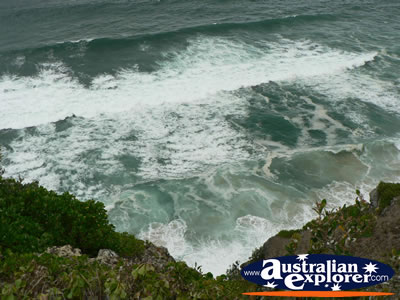 Waves breaking at Cape Byron . . . CLICK TO VIEW ALL CAPE BYRON POSTCARDS