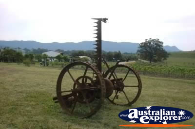 Machinery in the Hunter Valley . . . CLICK TO VIEW ALL HUNTER VALLEY POSTCARDS