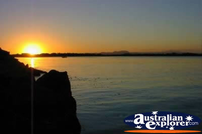 Port Macquarie Hastings River Sunset . . . CLICK TO VIEW ALL PORT MACQUARIE POSTCARDS
