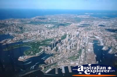 Sydney Harbour Birds Eye View . . . CLICK TO VIEW ALL SYDNEY POSTCARDS