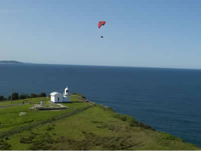 Paragliding Crowdy Lighthouse . . . VIEW ALL TAREE PHOTOGRAPHS