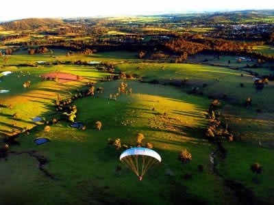 Paragliding over Wingham . . . CLICK TO VIEW ALL TAREE POSTCARDS