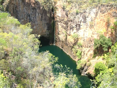 View over Batchelor Tolmer Falls . . . CLICK TO VIEW ALL BATCHELOR POSTCARDS