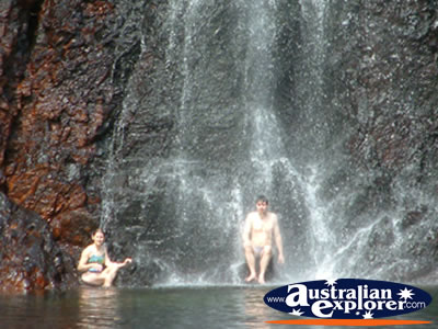 Tourists Swimming at Batchelor Wangi Falls . . . CLICK TO VIEW ALL BATCHELOR POSTCARDS