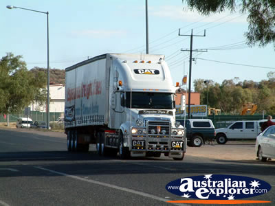 Alice Springs Transport Hall of Fame Parade CAT Truck . . . CLICK TO VIEW ALL ALICE SPRINGS POSTCARDS