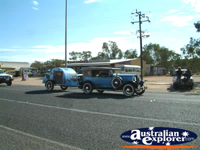 Alice Springs Transport Hall of Fame Parade Vintage Car and Trailer . . . CLICK TO VIEW ALL ALICE SPRINGS POSTCARDS