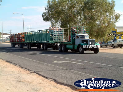 Alice Springs Transport Hall of Fame Parade Semi Trailer . . . CLICK TO VIEW ALL ALICE SPRINGS POSTCARDS
