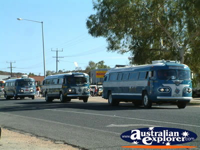 Alice Springs Transport Hall of Fame Parade Buses . . . CLICK TO VIEW ALL ALICE SPRINGS POSTCARDS