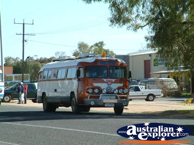 Alice Springs Transport Hall of Fame Parade Vintage Bus . . . CLICK TO VIEW ALL ALICE SPRINGS POSTCARDS