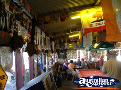 Colourful shot inside the Daly Waters Pub . . . CLICK TO VIEW ALL DALY WATERS POSTCARDS