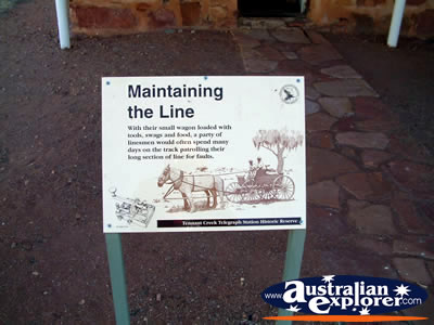Elliott Tennant Creek Telegraph Station Information Sign . . . VIEW ALL TENNANT CREEK PHOTOGRAPHS