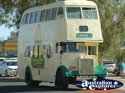 Alice Springs Transport Hall of Fame Parade Bus . . . CLICK TO VIEW ALL ALICE SPRINGS POSTCARDS