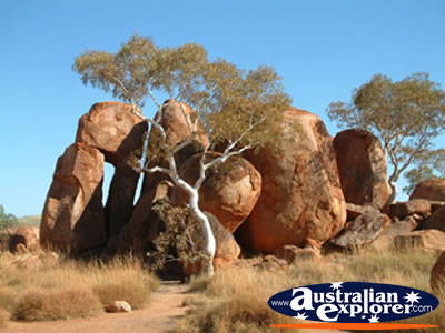 Devils Marbles Rock Formations . . . CLICK TO VIEW ALL DEVILS MARBLES POSTCARDS