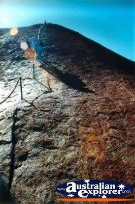 Ayers Rock Safety Rail . . . VIEW ALL AYERS ROCK (SUMMIT) PHOTOGRAPHS