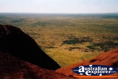 Ayers Rock View over Grass Plains . . . CLICK TO VIEW ALL AYERS ROCK (SUMMIT) POSTCARDS