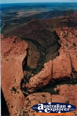 Birds Eye View of the Kings Canyon . . . CLICK TO VIEW ALL KINGS CANYON POSTCARDS