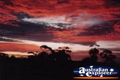 Sunset . . . CLICK TO VIEW ALL MACDONNELL RANGES POSTCARDS