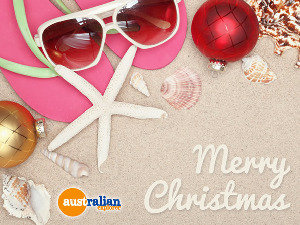 Christmas Beach . . . CLICK TO VIEW ALL CHRISTMAS POSTCARDS