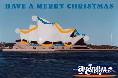 Sydney Opera House at Christmas . . . CLICK TO VIEW ALL CHRISTMAS POSTCARDS