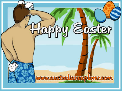 Easter Bunny Boy (Blue) . . . CLICK TO VIEW ALL EASTER POSTCARDS