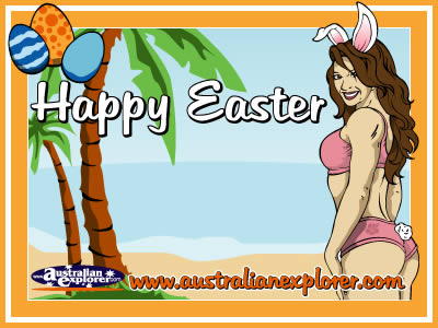 Easter Bunny Girl (Peach) . . . CLICK TO VIEW ALL EASTER POSTCARDS